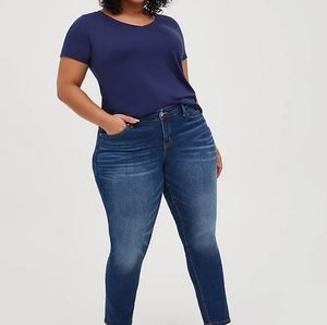 BOYFRIEND STRAIGHT JEAN - VINTAGE STRETCH MEDIUM WASH